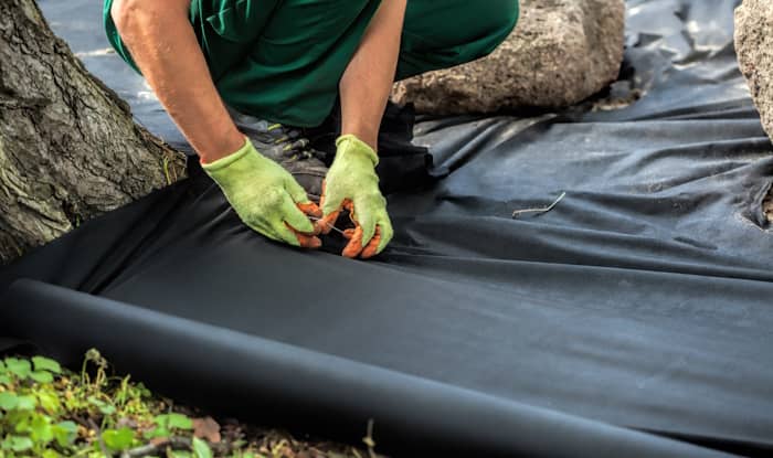 Weed Barrier Sheet Installation